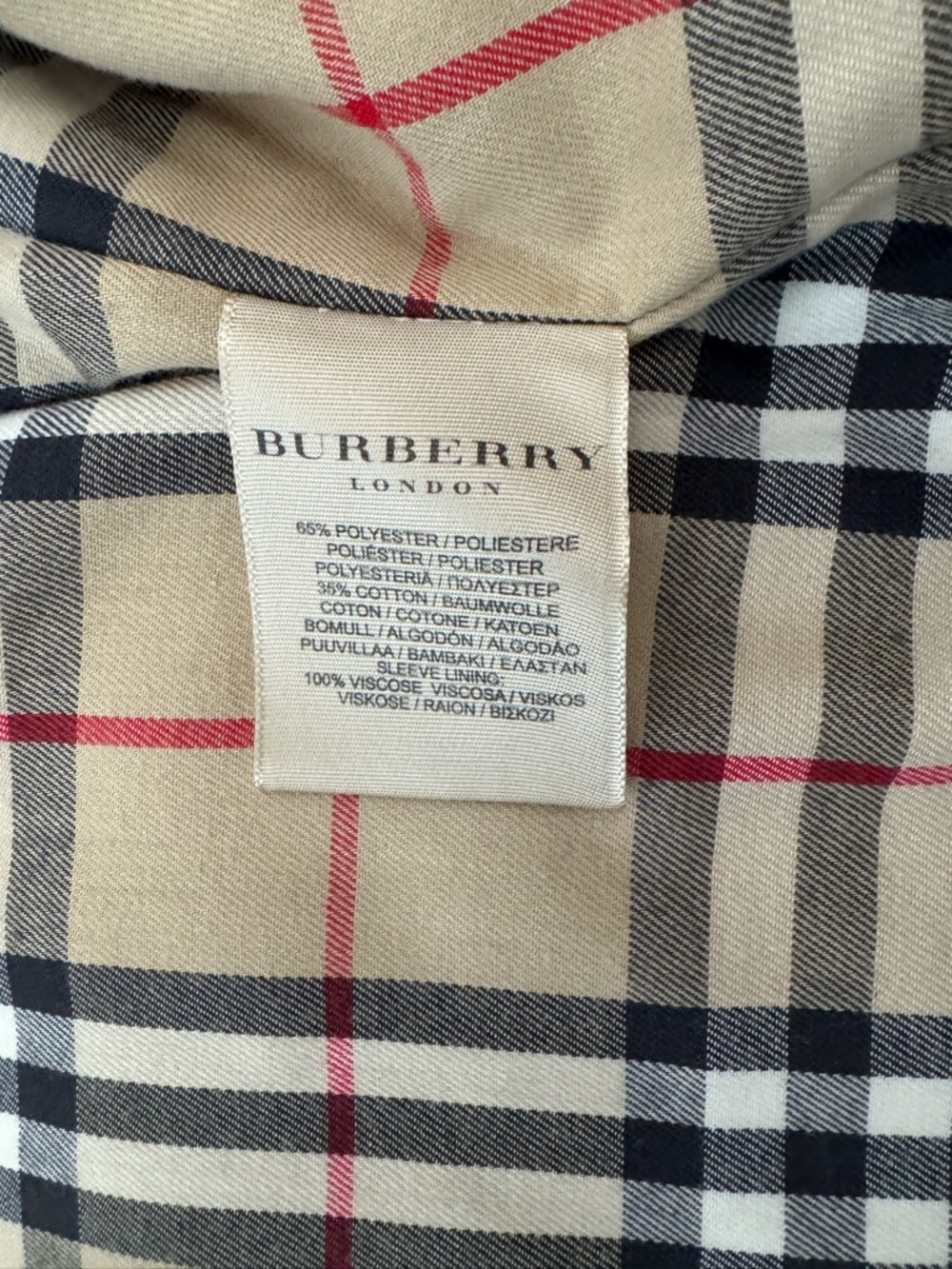Vintage Burberry Beige Double-Breasted Kensington Trench Coat US Size 8 Slim - Picture 10 of 16